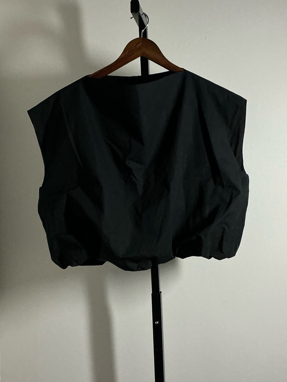Zara | !00% Cotton Sleeveless Balloon-Hem Crop Top